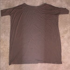 Neutral brown pico dress